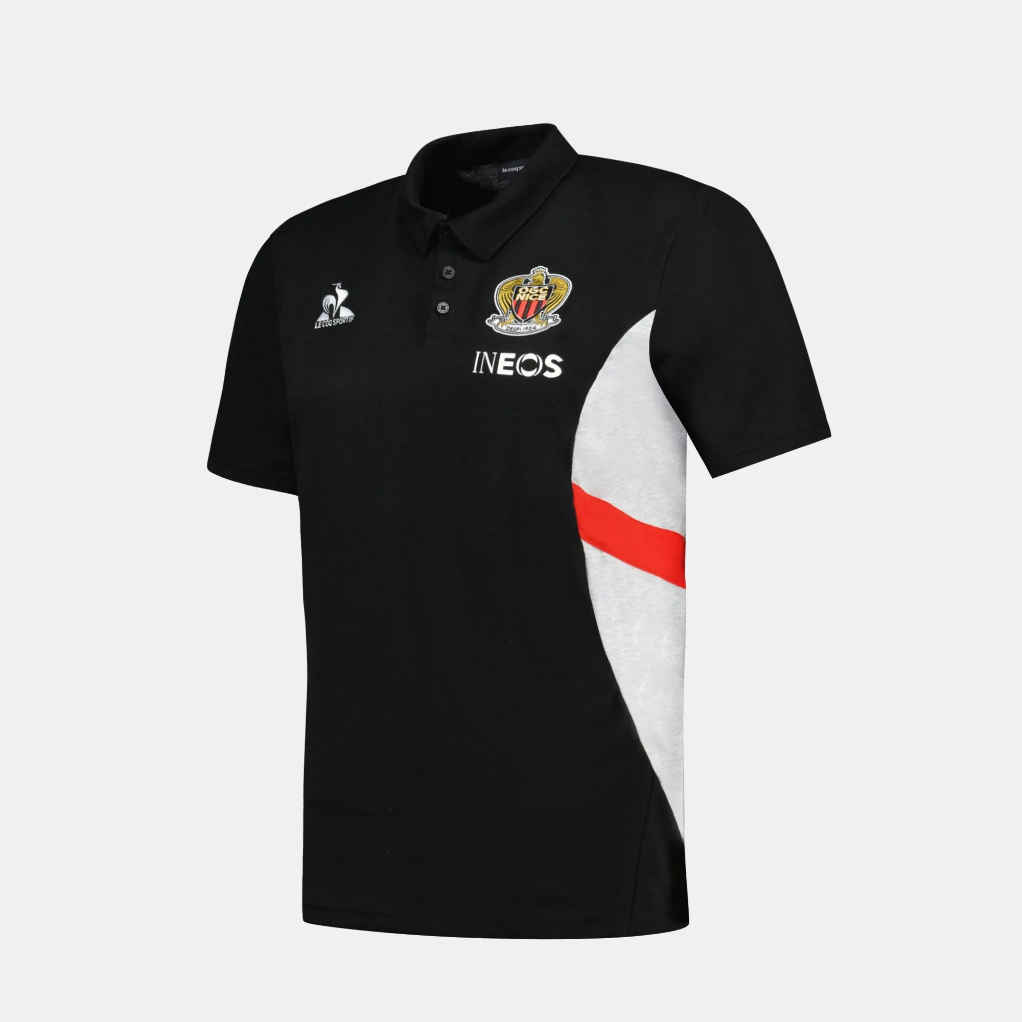 2421913-OGC NICE PRESENTATION Polo SS N°1 M blac | Polo Unisexe