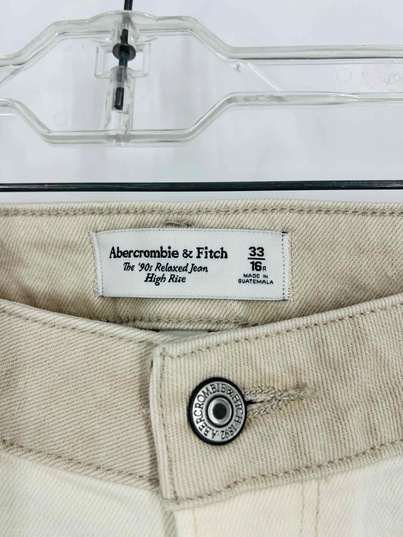 Abercrombie & Fitch Size 16 Cream Denim NEW Jeans Jeans