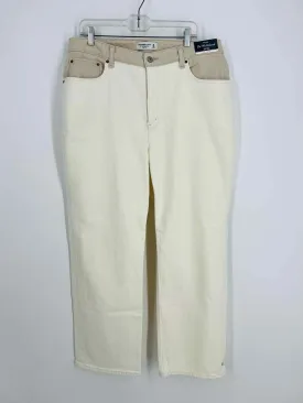 Abercrombie & Fitch Size 16 Cream Denim NEW Jeans Jeans