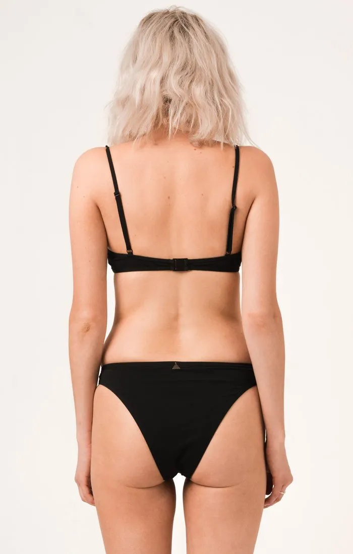 Afends Womens Black & Mesh Bralette - Bralette Bikini Top