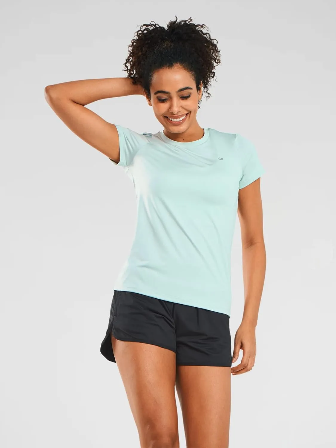 ALLZERO Feel Fit Workout Tops for Women Short Sleeve T-Shirts Breathable Athletic Tees for Yoga Running Gym Activewear
