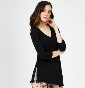 Angled Top with 3/4 sleeve