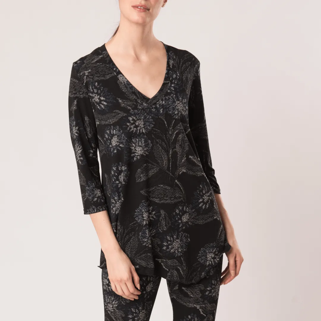 Angled Top with 3/4 sleeve