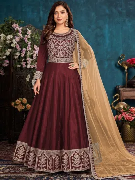 Art Silk & Net - Anarkali