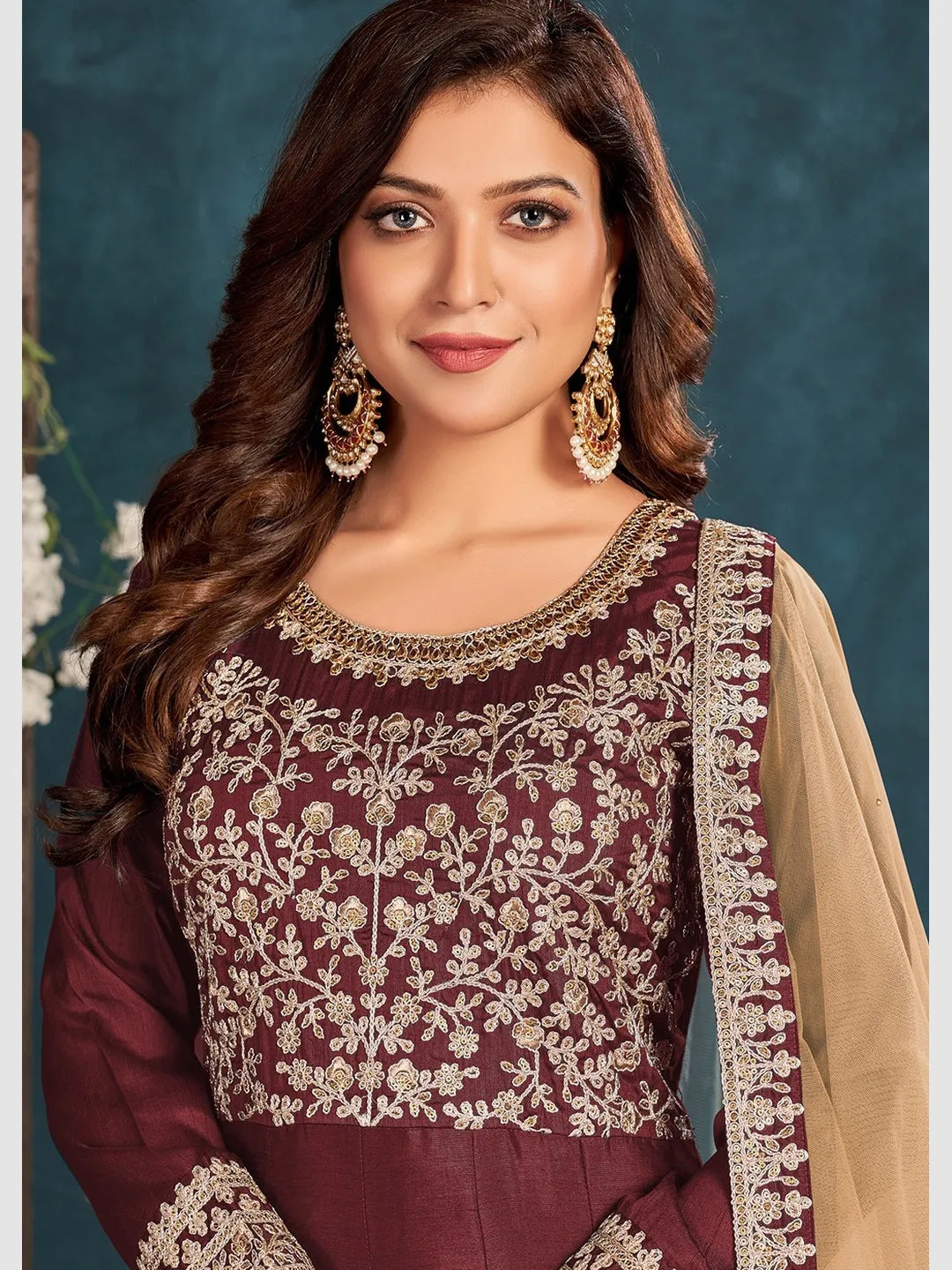 Art Silk & Net - Anarkali