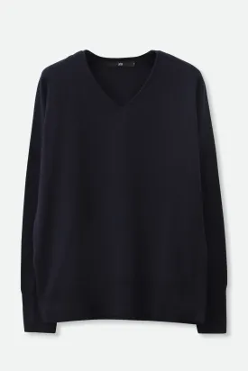 AVERY V NECK TUNIC IN DOUBLE KNIT PIMA COTTON