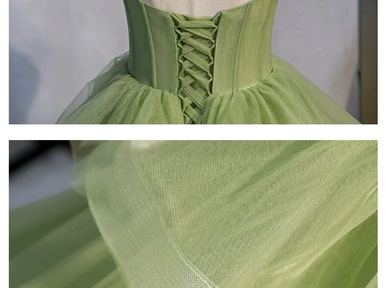Ball Gown, Green Prom Dresses Vintage Prom Dress LP1237