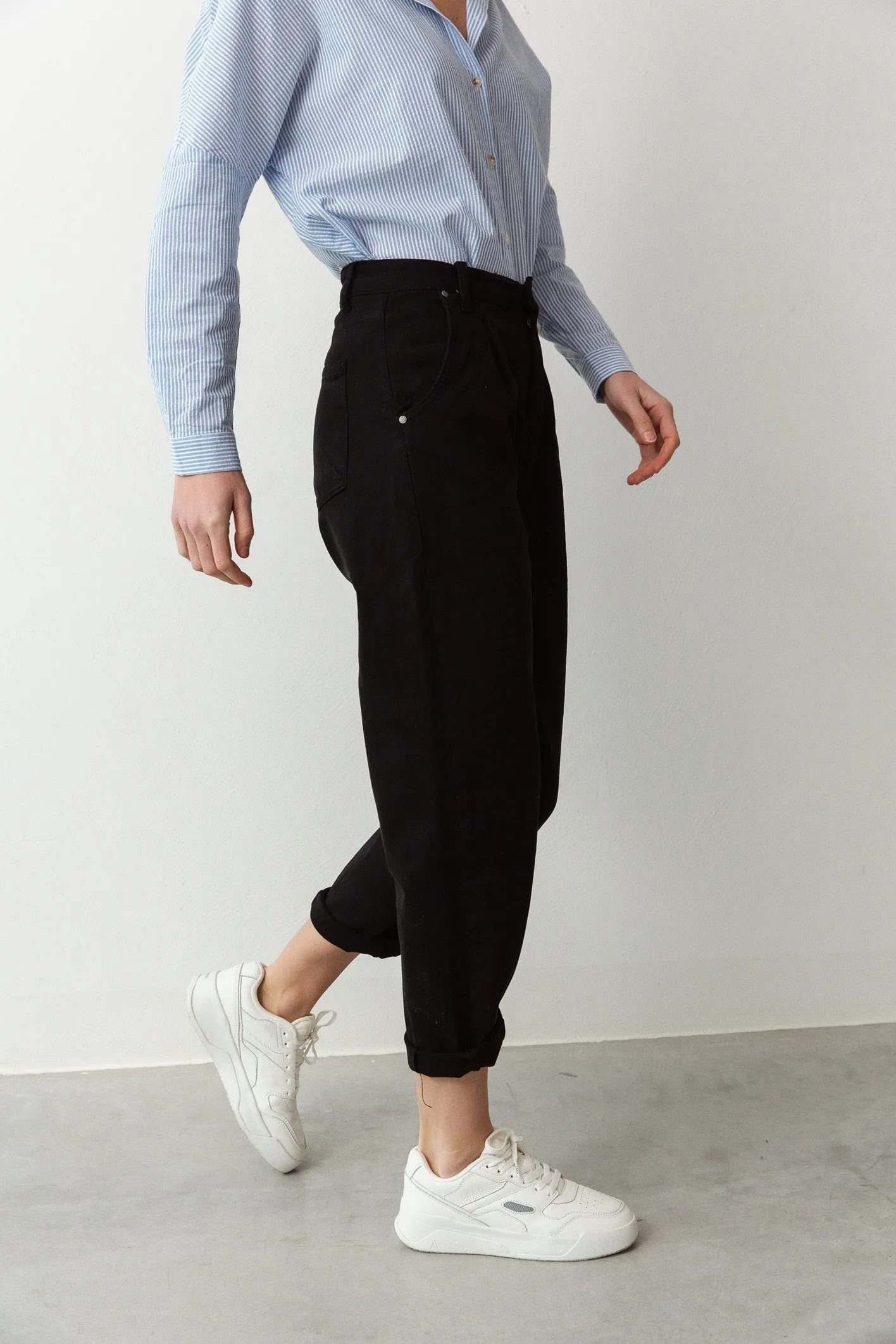 Basile Mom Jeans Black