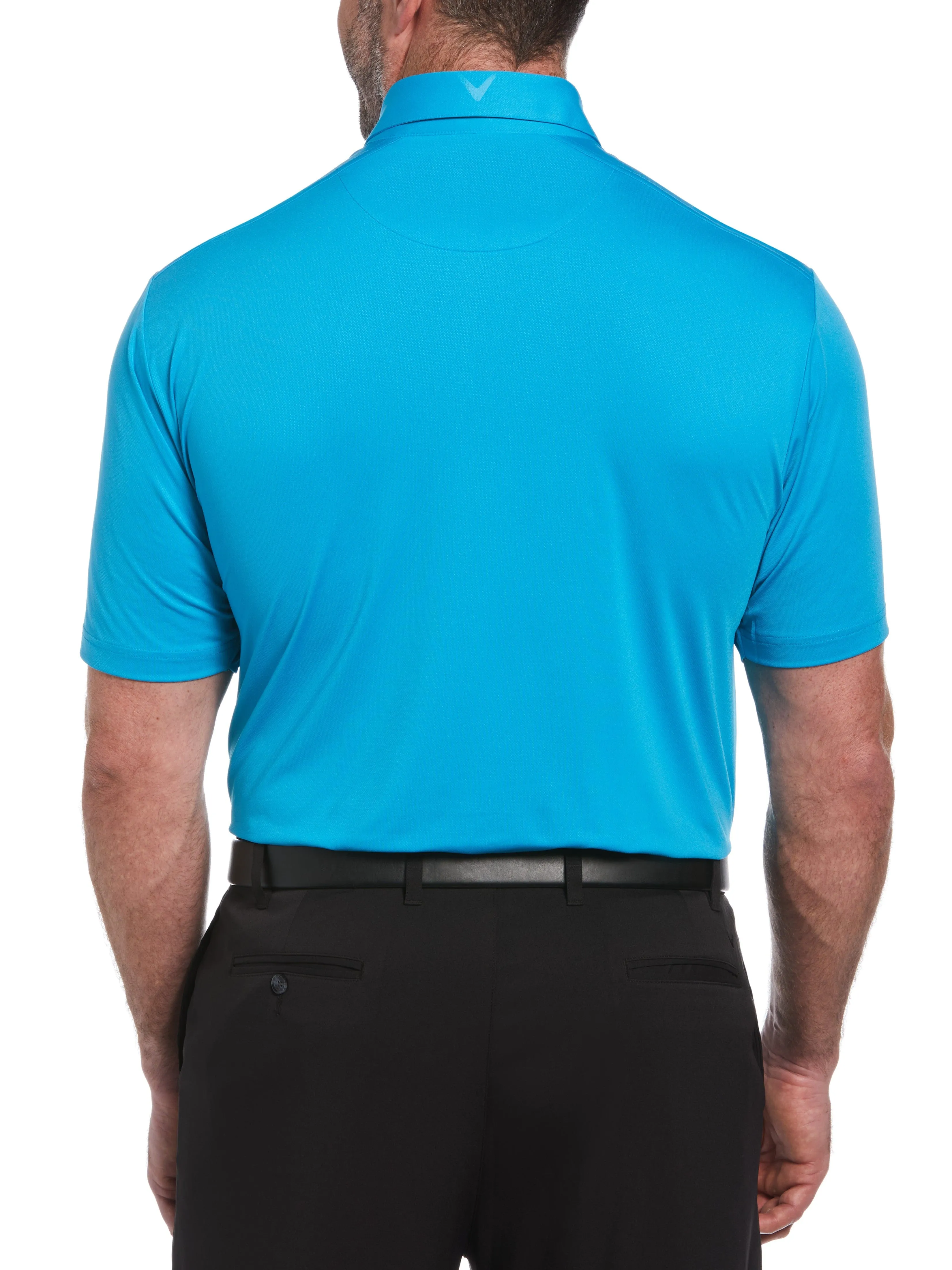 Big & Tall Cooling Micro Hex Polo with Chevron