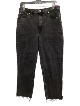 Black Denim Jeans Straight Madewell, Size 10