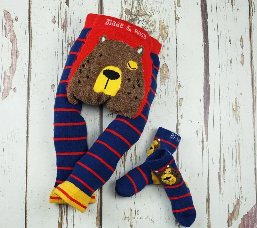 Blade and Rose Bear Cotton Socks 小啡熊全棉嬰兒襪
