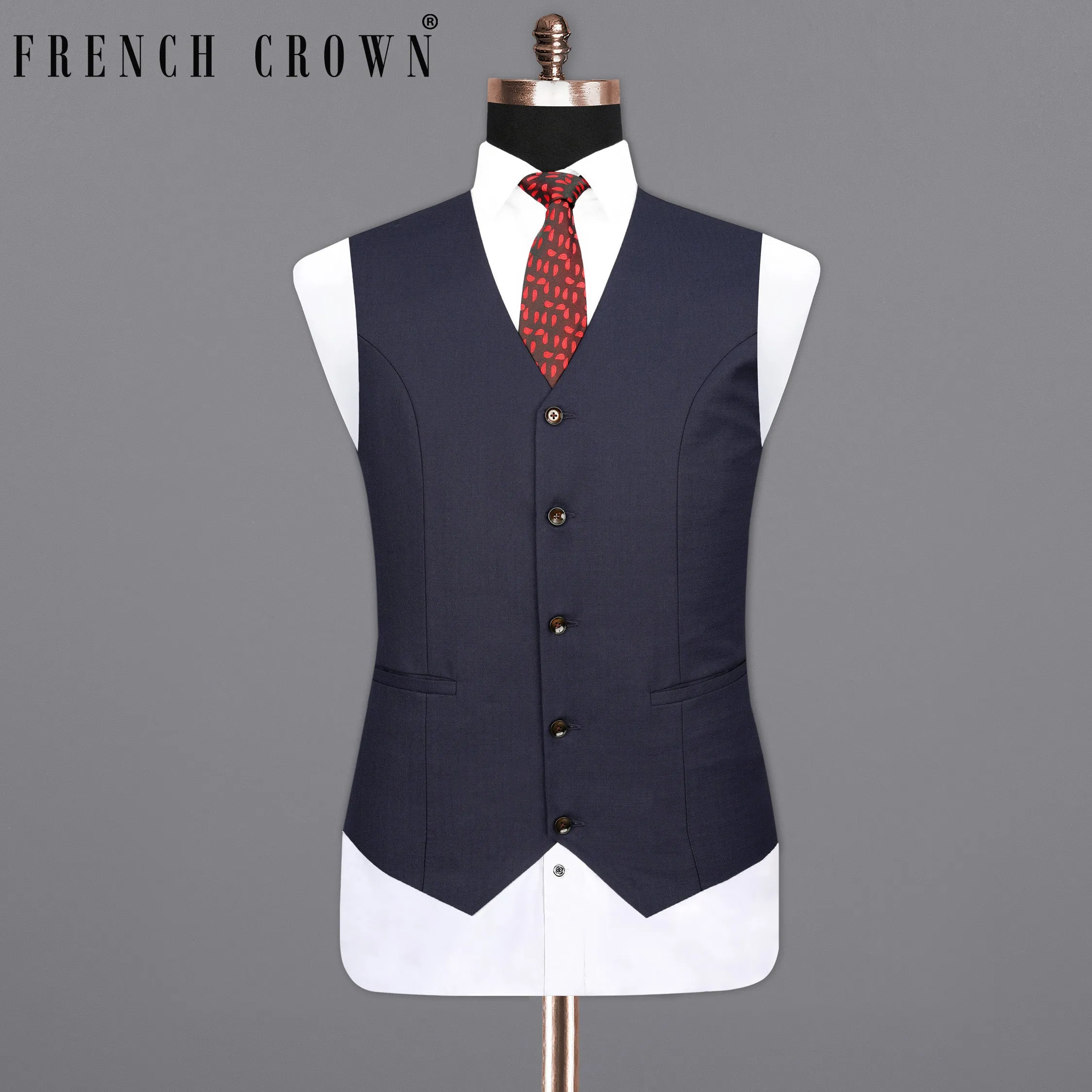 Bleached Cedar Blue Waistcoat