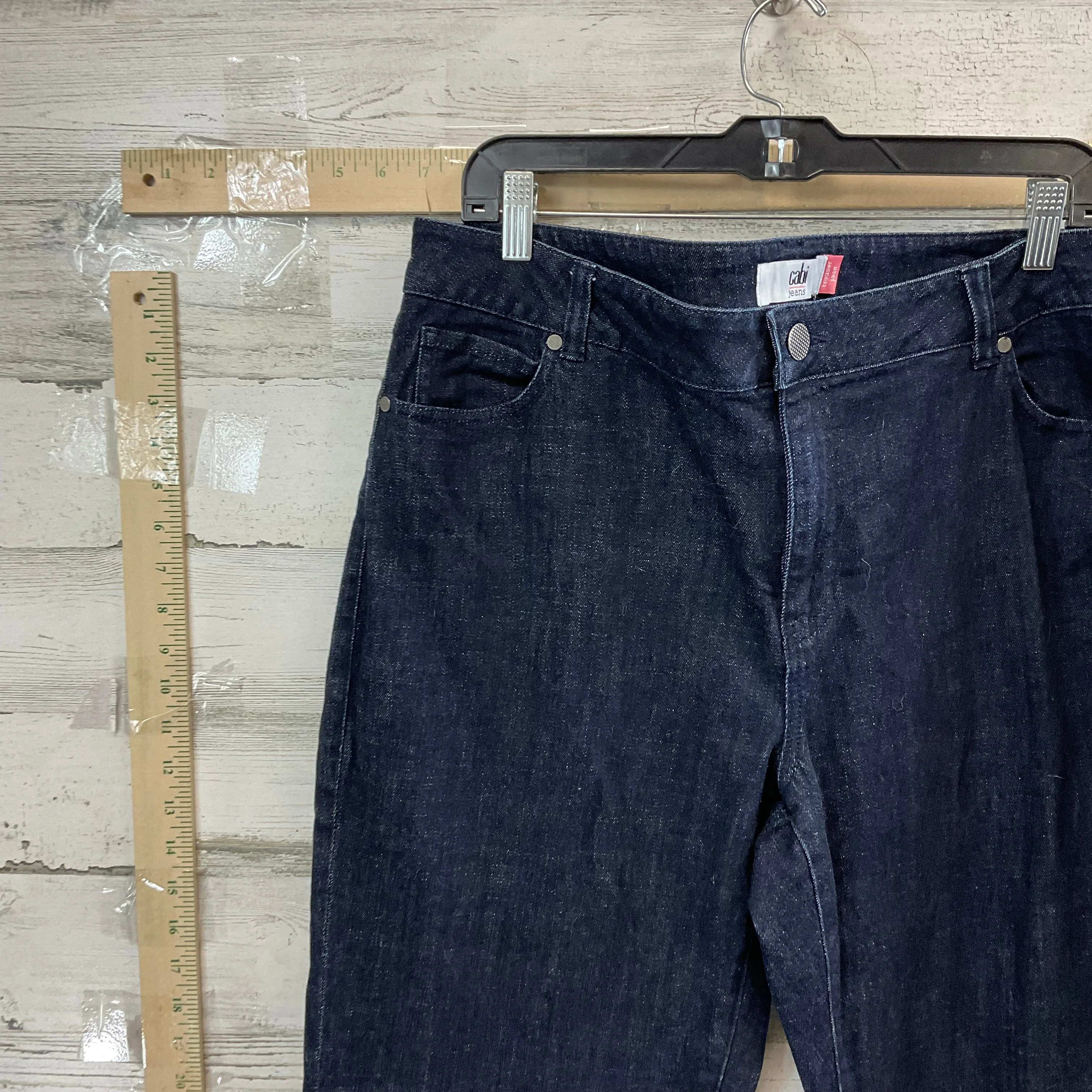Blue Denim Jeans Wide Leg Cabi, Size 16