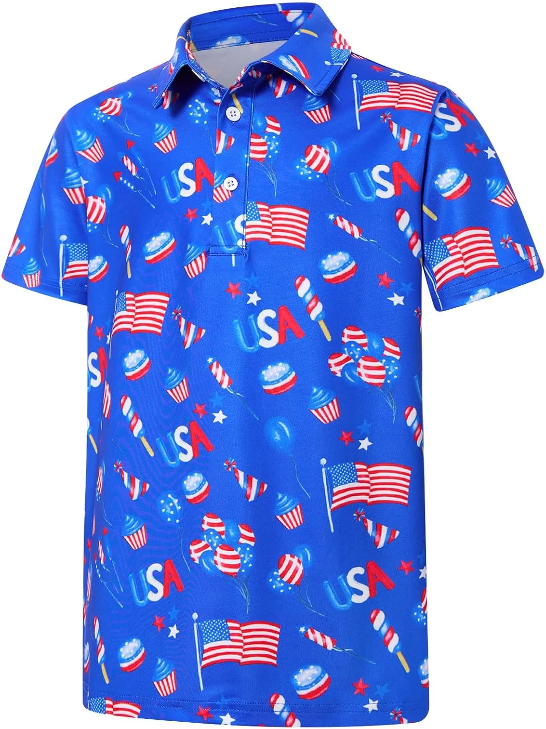 Boys Polo Shirts Hawaiian Golf Clothes Fashion Short Sleeve Kids Cool School Uniform 5-14T