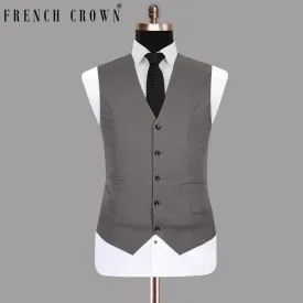 Bright Grey Premium Cotton Waistcoat