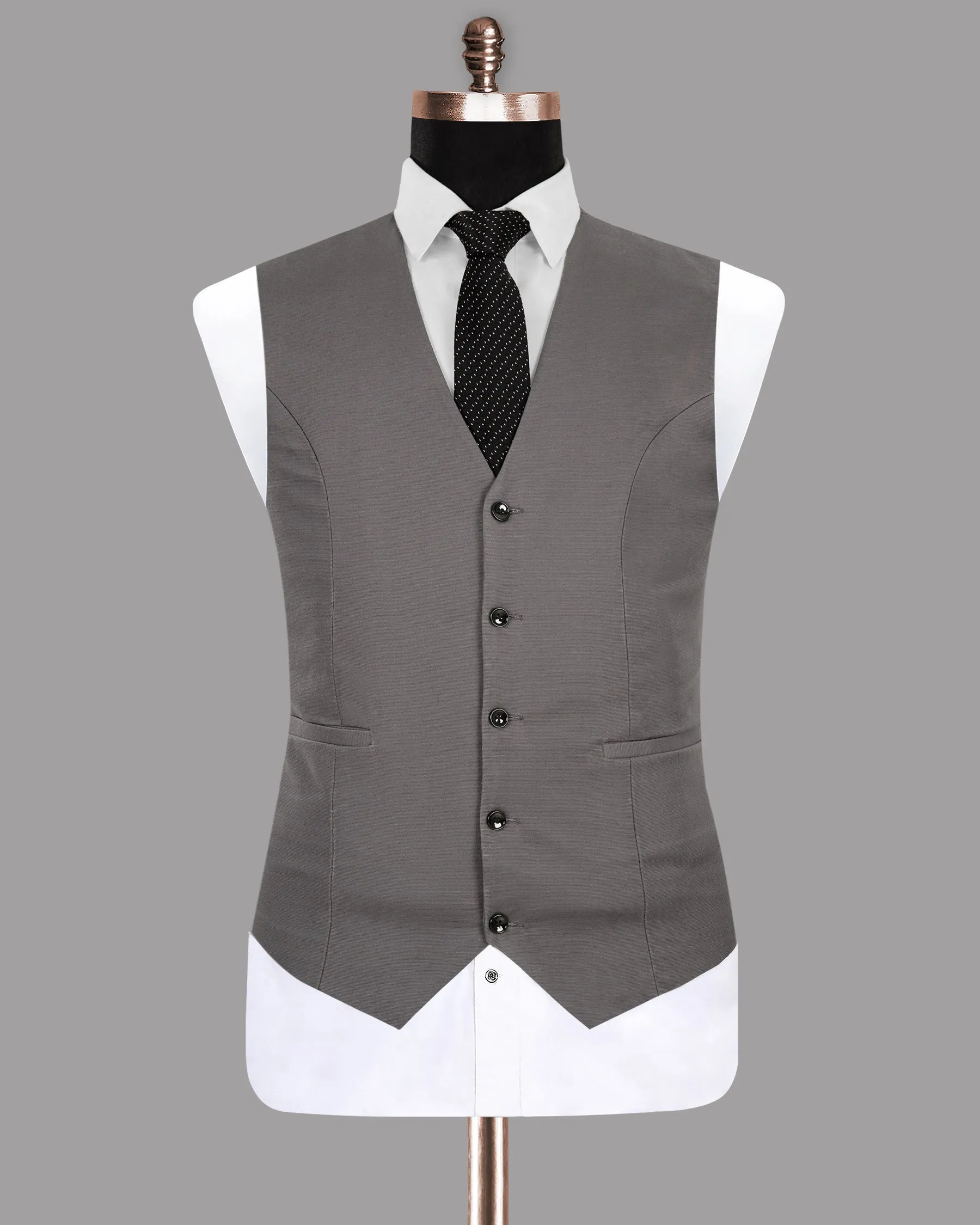 Bright Grey Premium Cotton Waistcoat