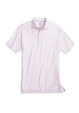Bruns Top Shelf Printed Polo Hibiscus