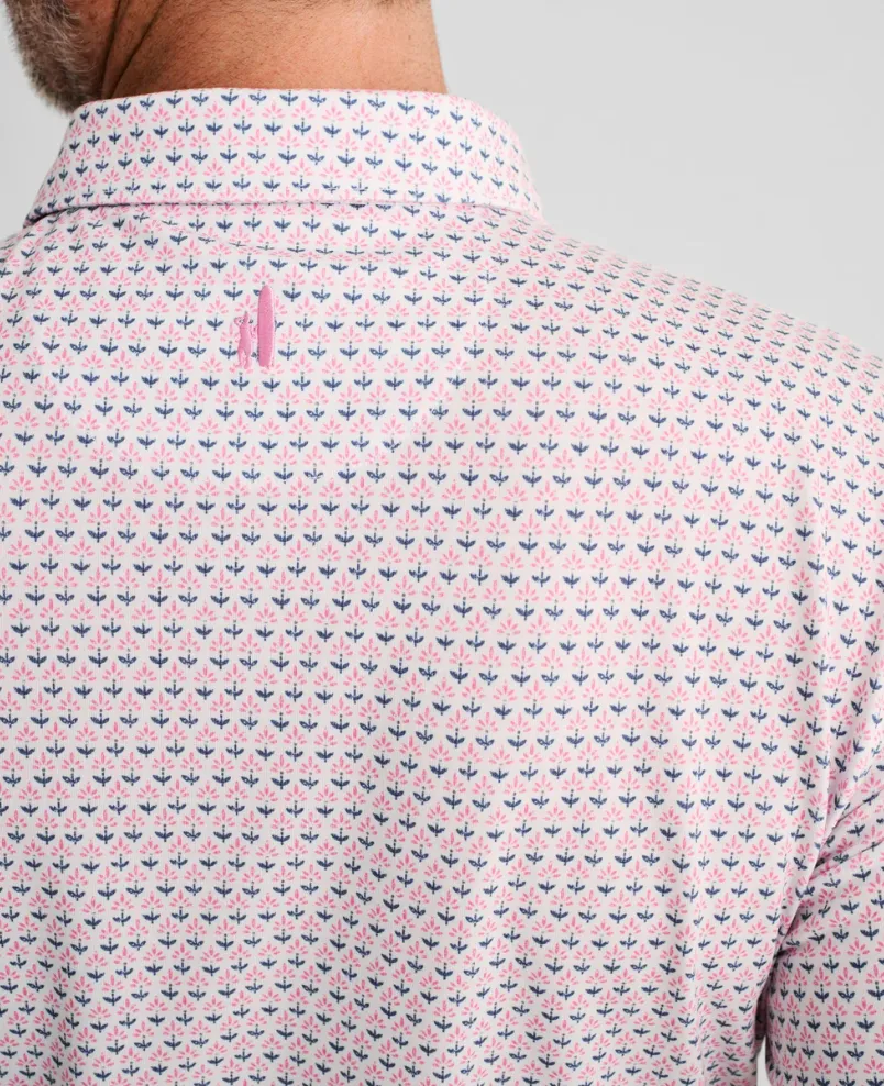 Bruns Top Shelf Printed Polo Hibiscus