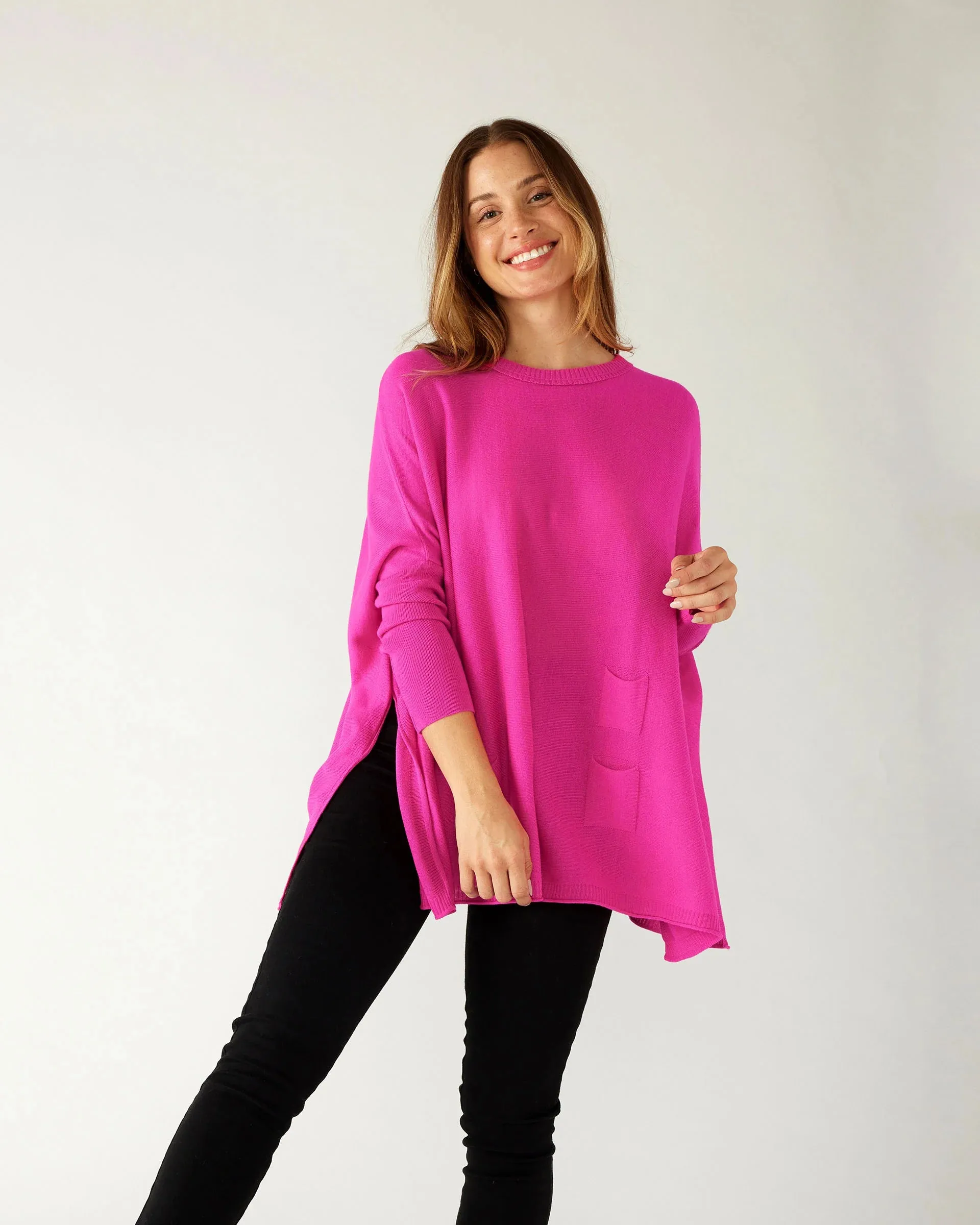 Catalina Crewneck Sweater in Lipstick