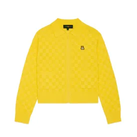 Check Zip Cardigan