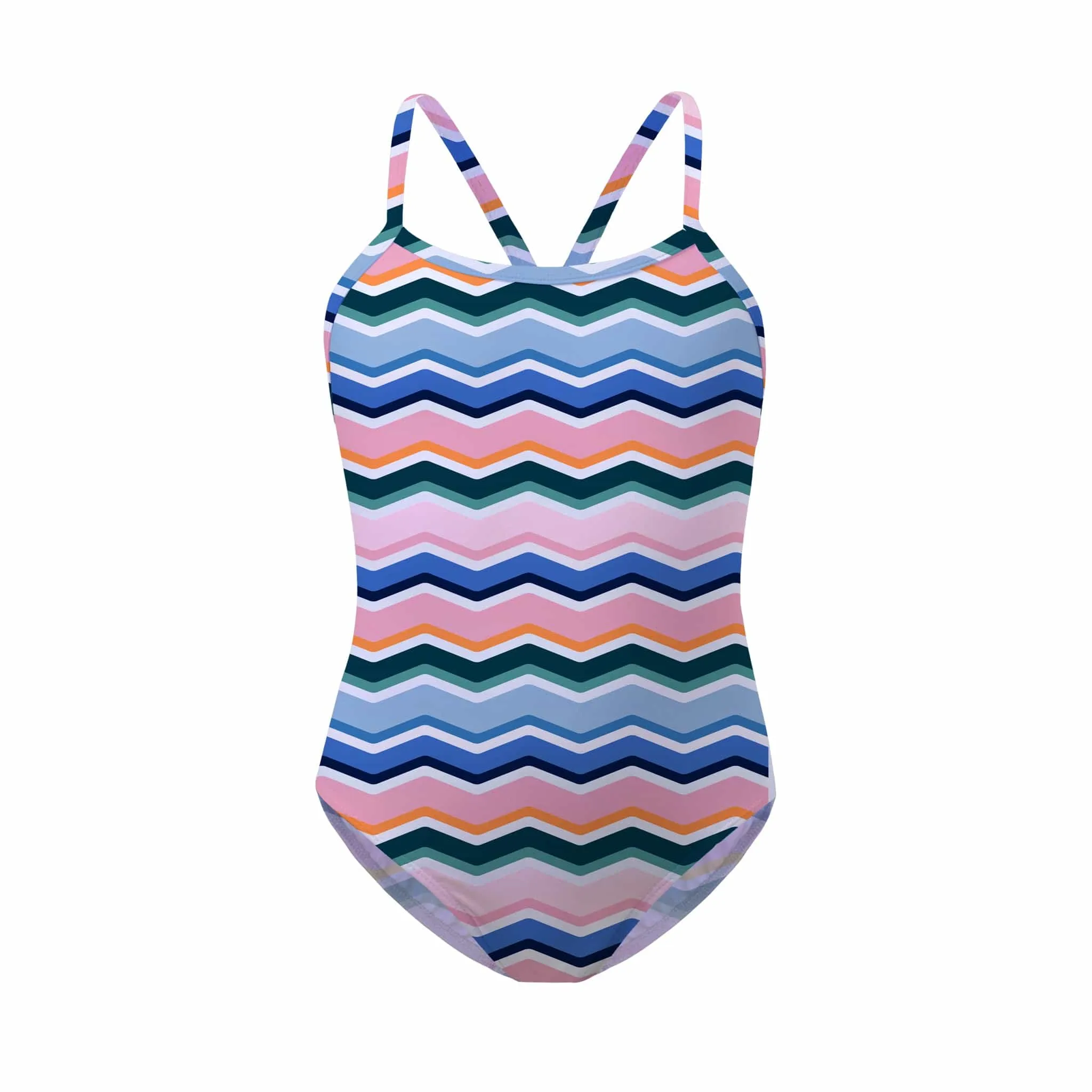 Chevron Wave Racerback Swimsuit