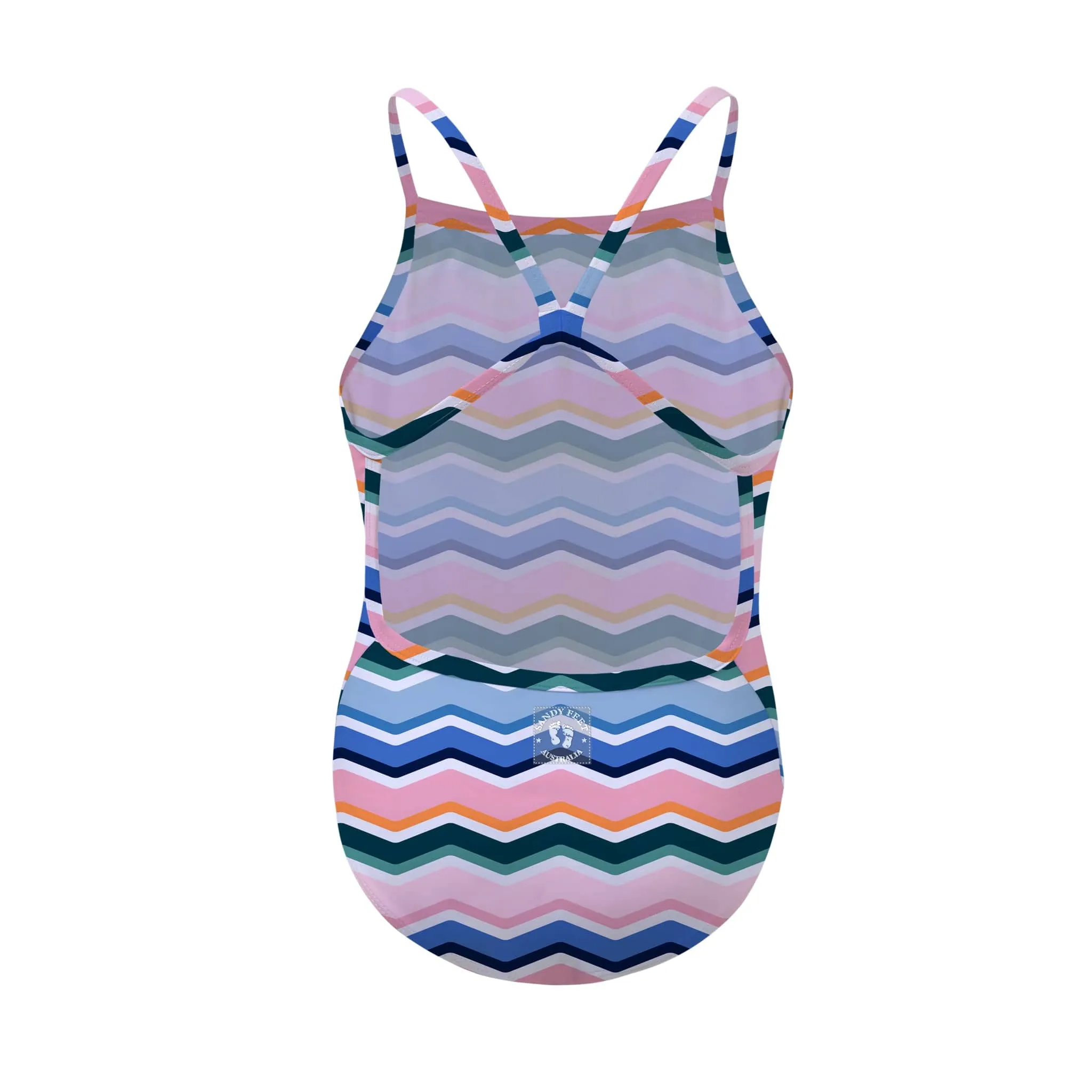 Chevron Wave Racerback Swimsuit