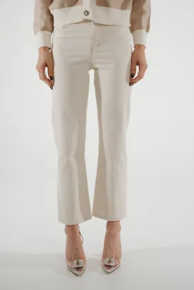 Cindy Ankle Grazer Jean In Cream