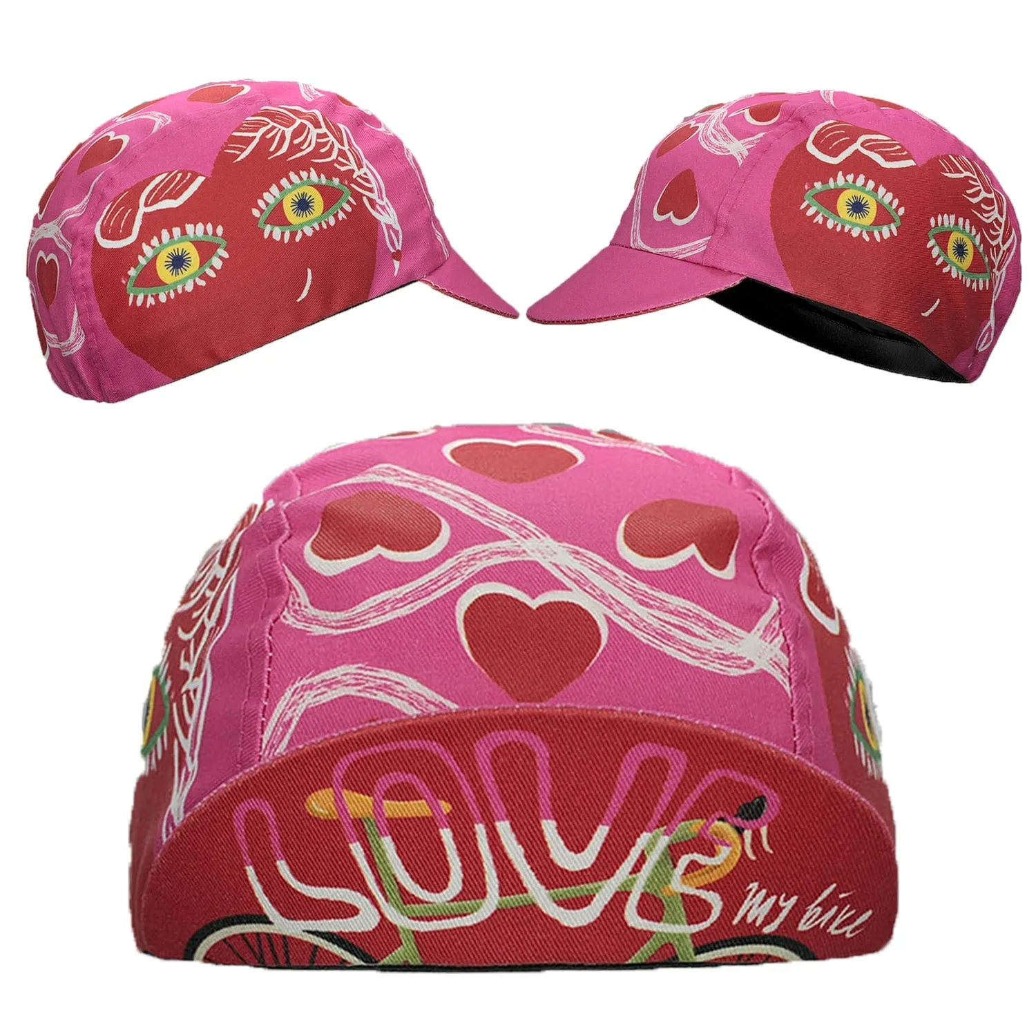 Classic Retro Red Blue Green Polyester Cycling Caps Summer Sports Quick Dry Bicycle Hat Men And Women Wear Breathable