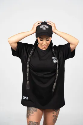Classic | Women's Oversized Pump Cover Gym T-Shirt | Black