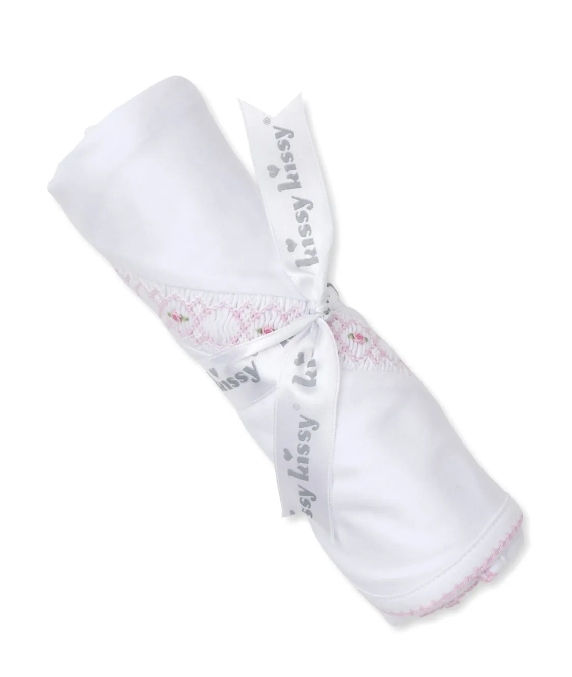 CLB Summer 24’ Footie w/ Hand Smocked, White/Pink