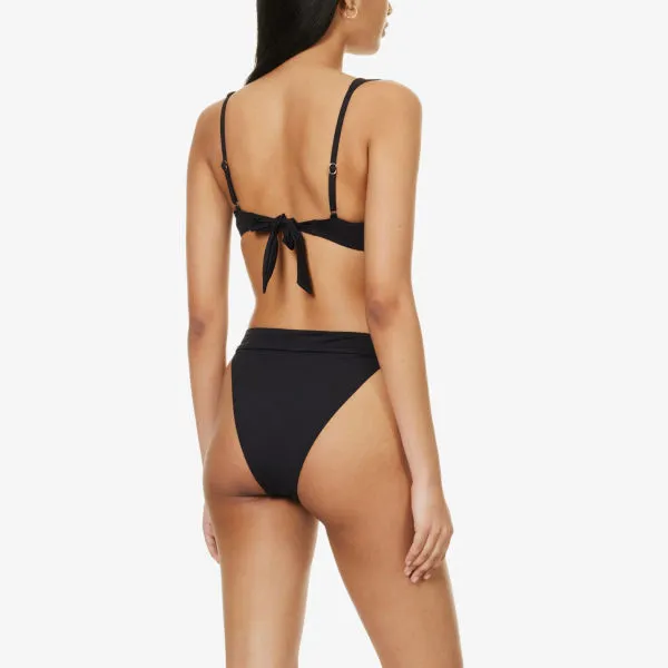 Clovelly Monday Swimwear bikini top, black