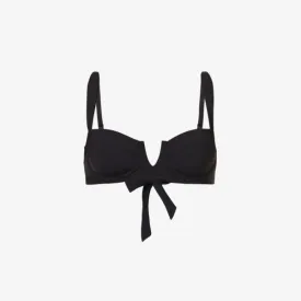 Clovelly Monday Swimwear bikini top, black