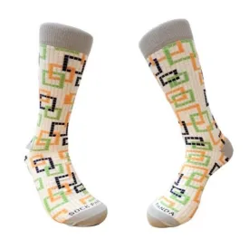 Colorful Square Pattern Socks from the Sock Panda (Adult Medium - Women's Shoe Sizes 5-10)