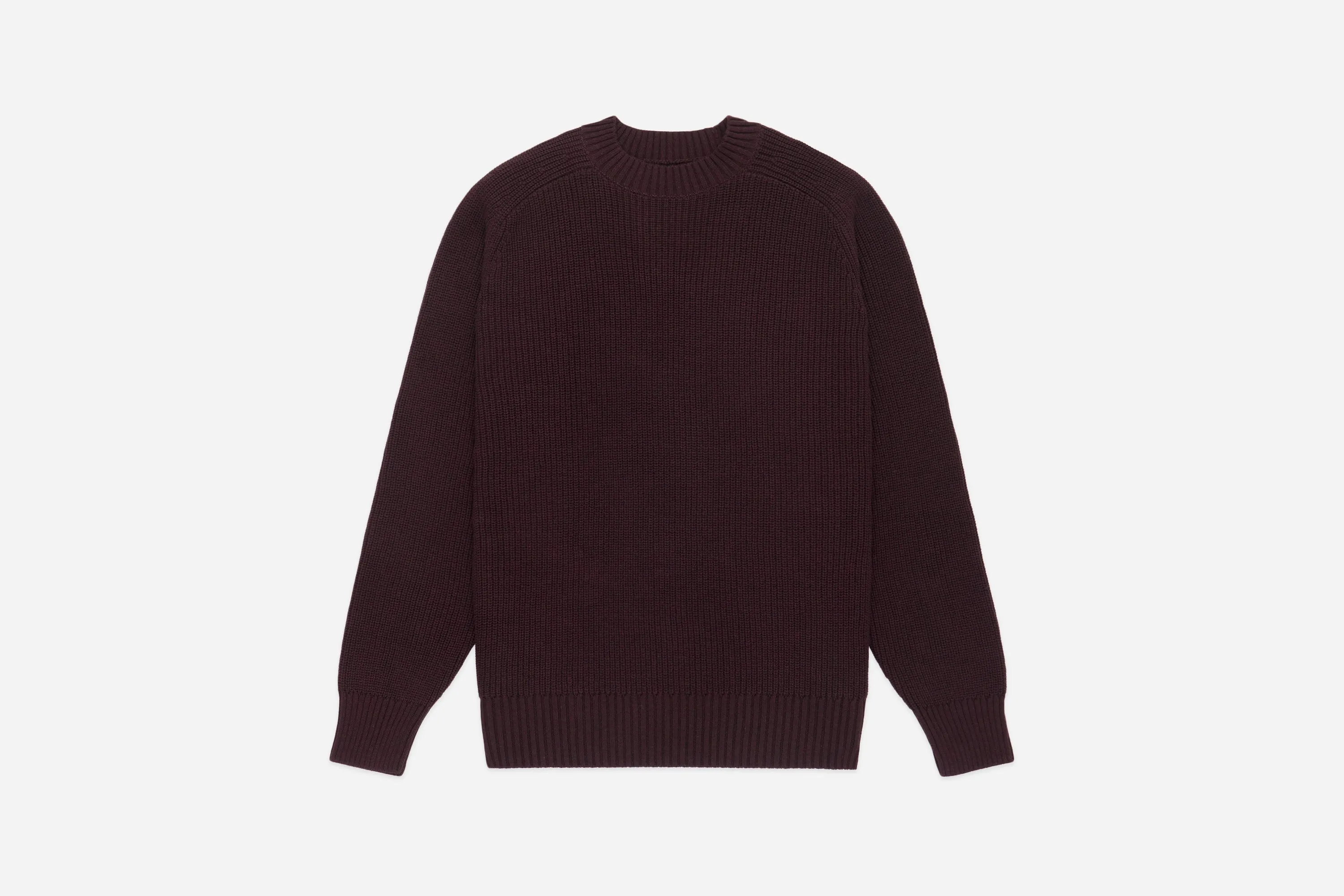 Cotton Crewneck Sweater ~ Burgundy