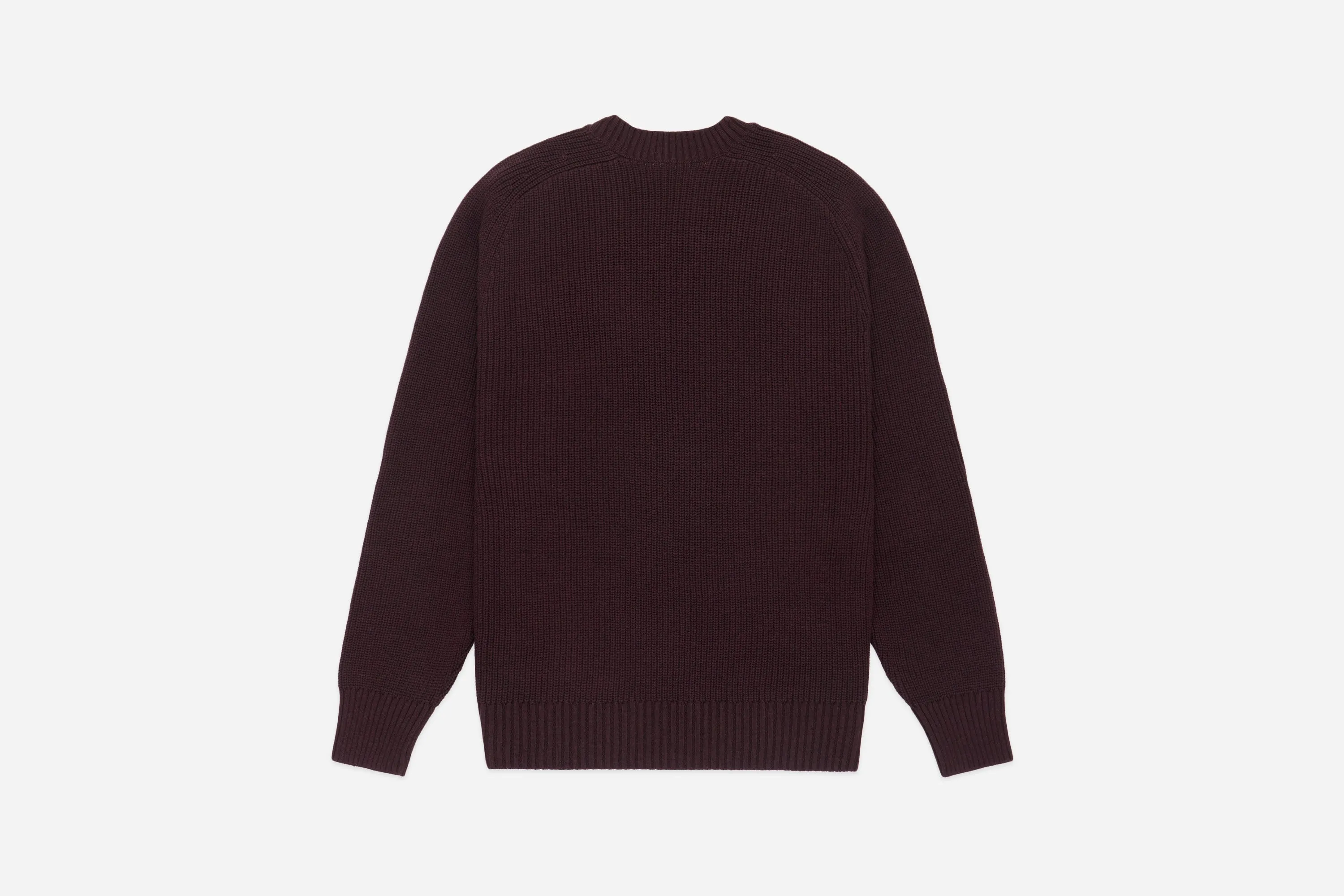 Cotton Crewneck Sweater ~ Burgundy