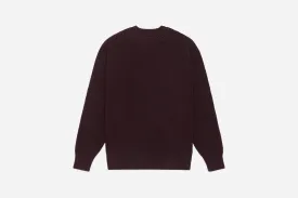 Cotton Crewneck Sweater ~ Burgundy