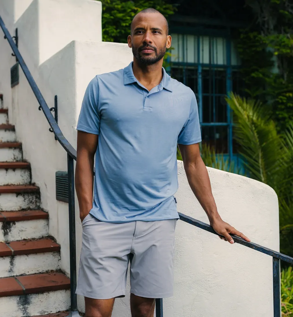 Elevate Polo Blue Fog