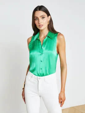 Emmy Sleeveless Silk Blouse