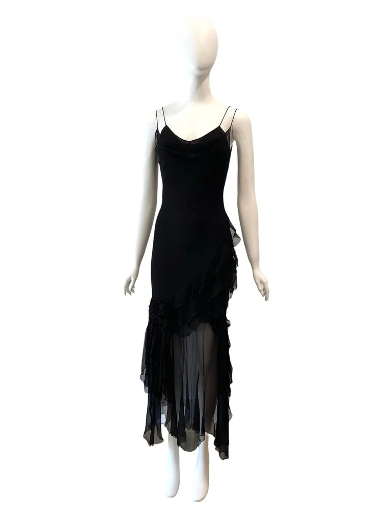 F/W 2000 GALLIANO Sheer Silk Flamenco Dress