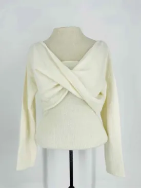 Gestuz Size S Ivory Twist Wool Blend NEW Designer Sweater Set