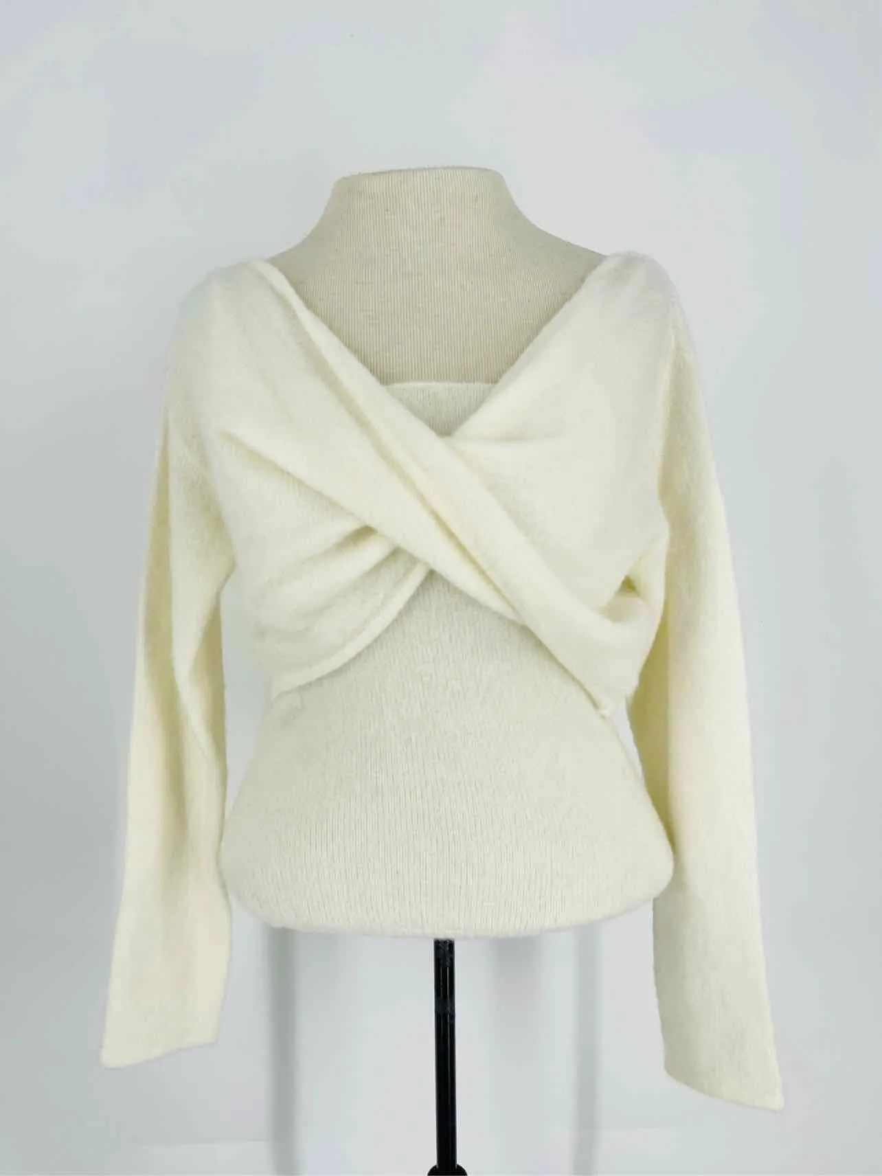 Gestuz Size S Ivory Twist Wool Blend NEW Designer Sweater Set
