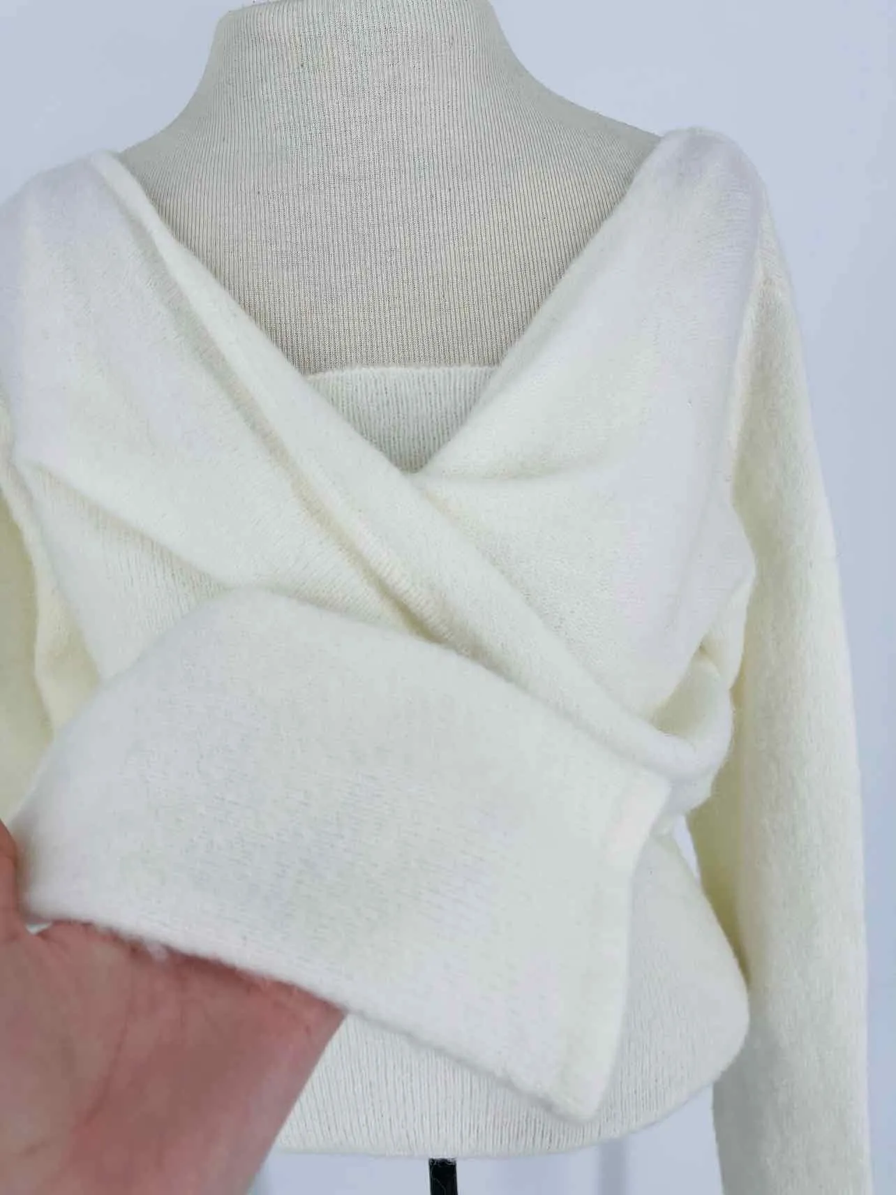 Gestuz Size S Ivory Twist Wool Blend NEW Designer Sweater Set