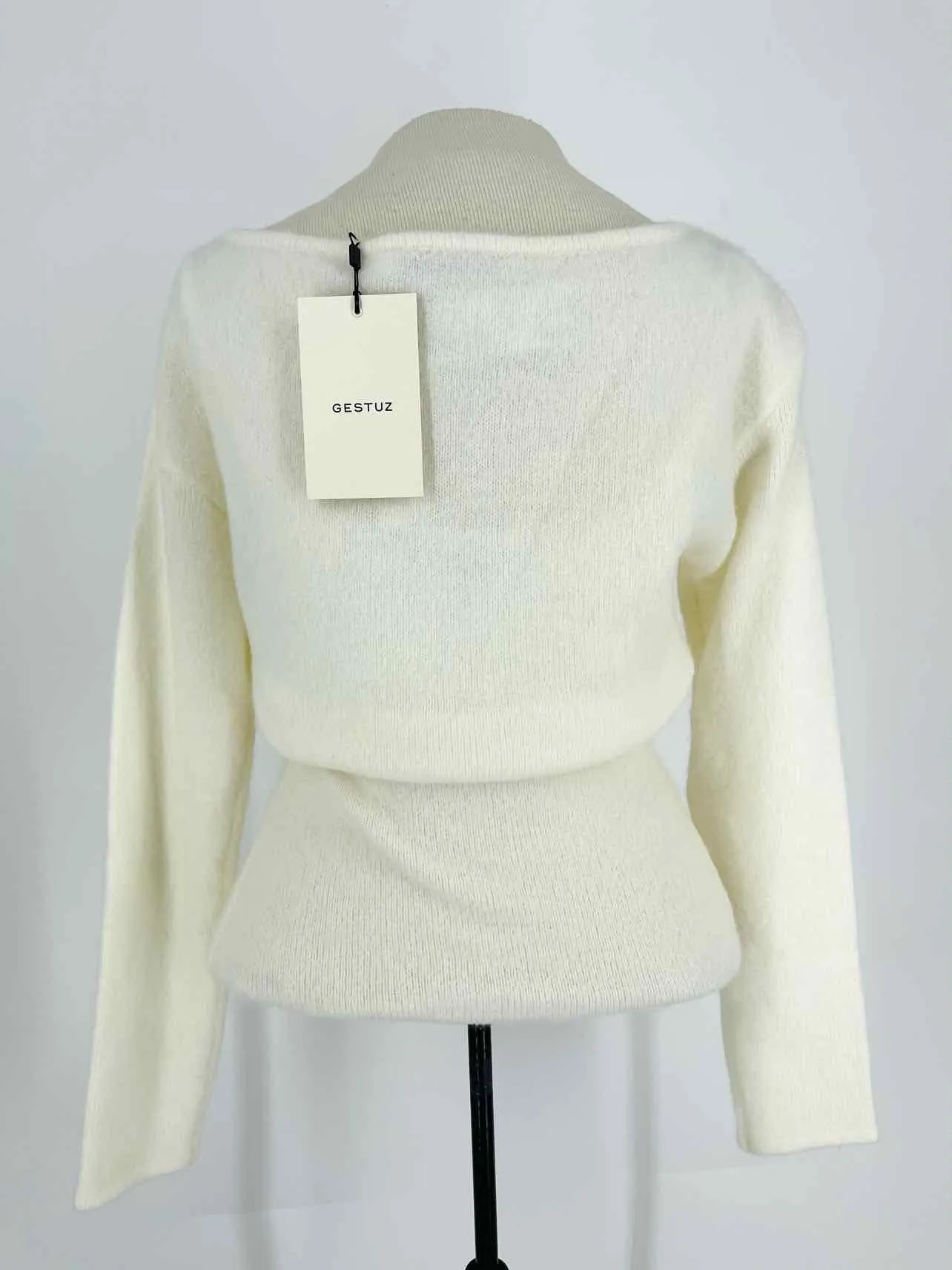 Gestuz Size S Ivory Twist Wool Blend NEW Designer Sweater Set