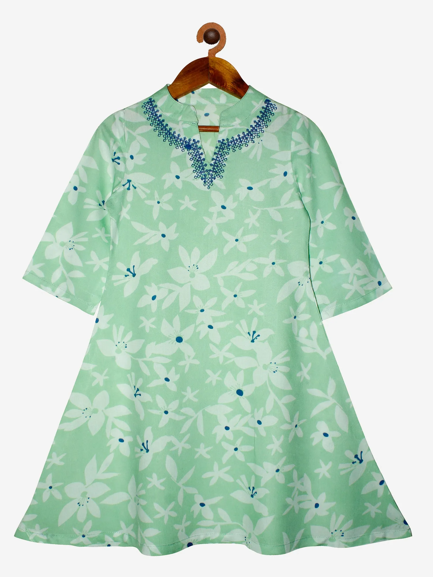 Girls Printed Kurta and Leggings Set