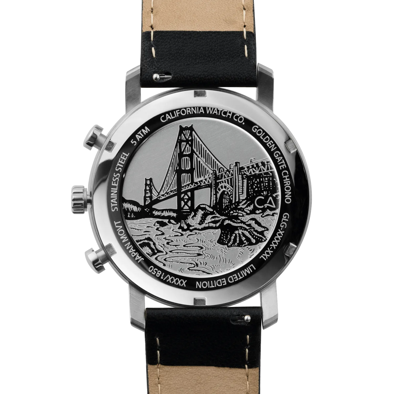 Golden Gate Chrono Leather Silver Black