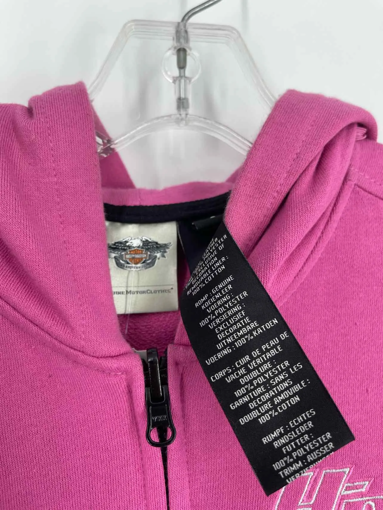 Harley Davidson Size L Pink/Silver Embroidered AS IS Jackets Jacket