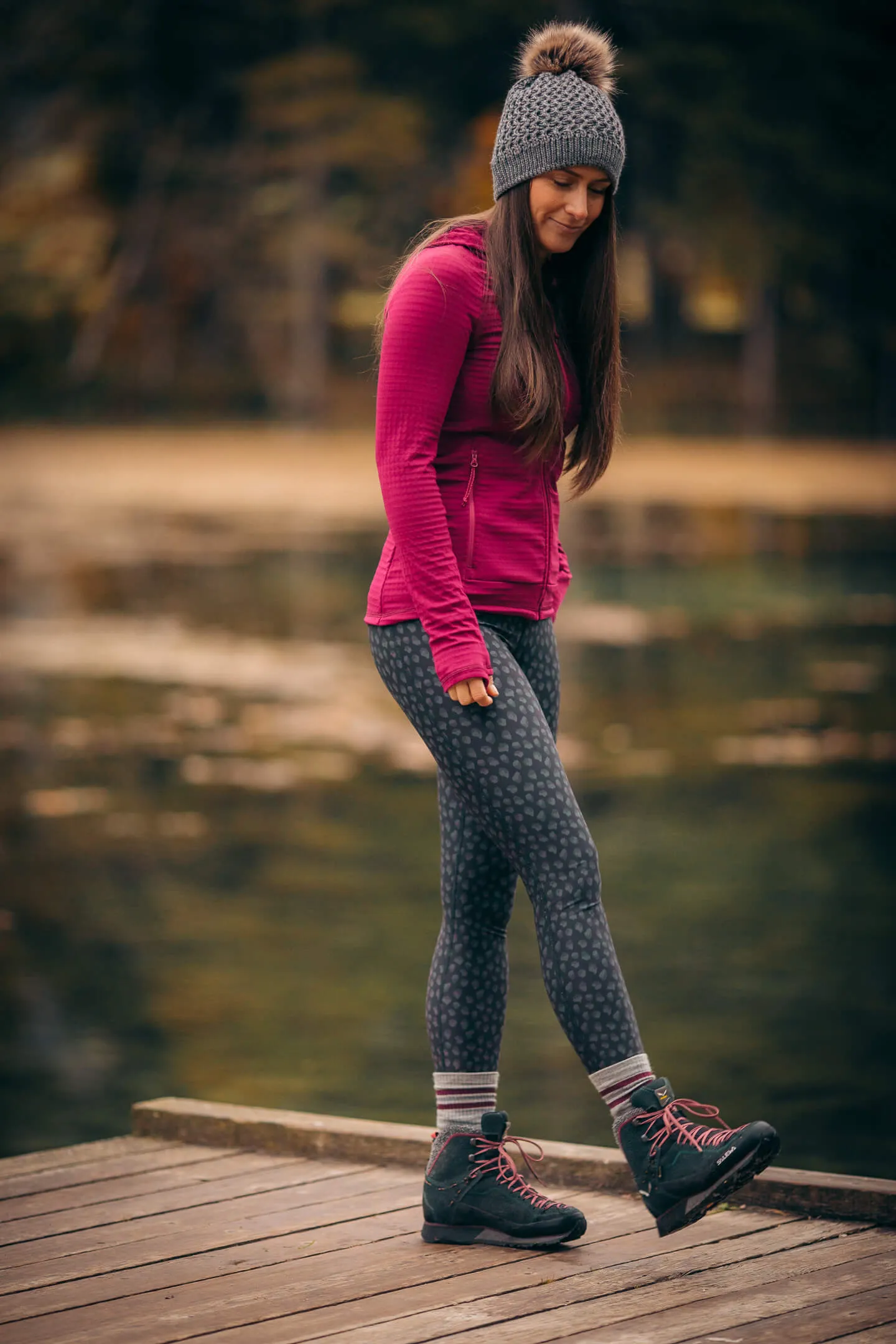 Hiker Leggings Black Dahlia
