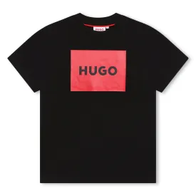 Hugo Kids Boys Short Sleeve T-Shirt - Black