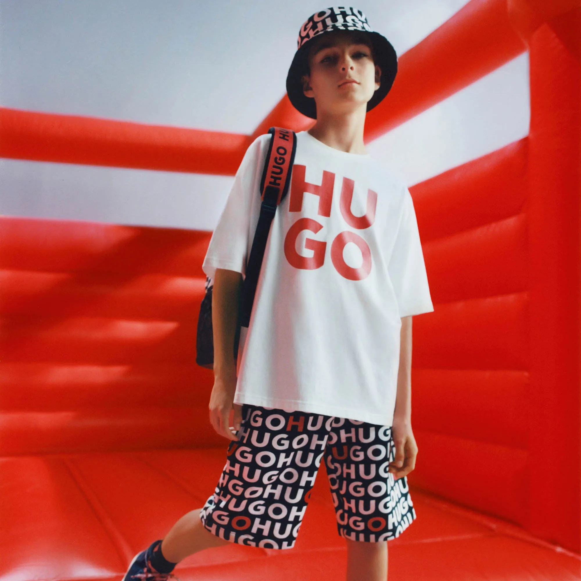 Hugo Kids Boys Short Sleeve T-Shirt - White