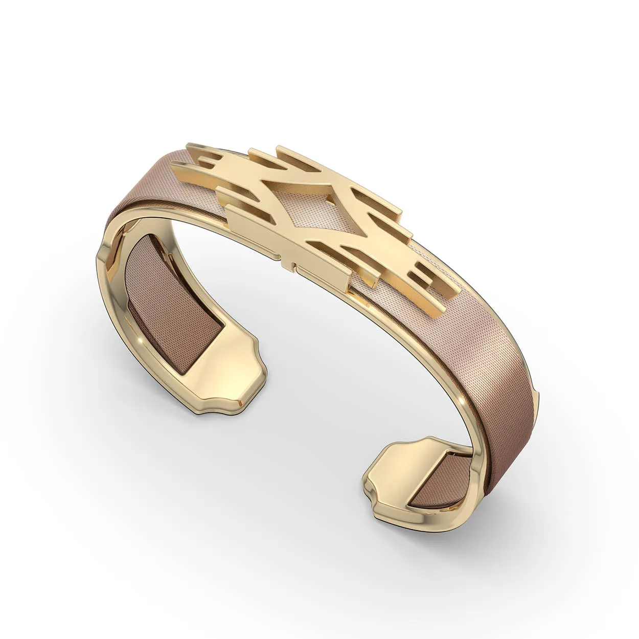 Ikat Silk Cuff - Bronze Glow